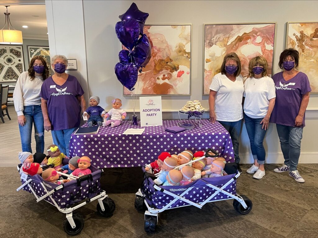 Volunteers at party